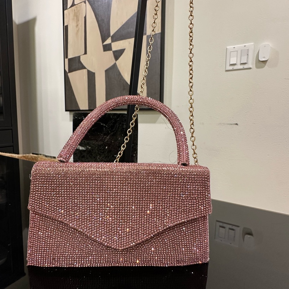 Steve Madden Pink Beaded Clutch